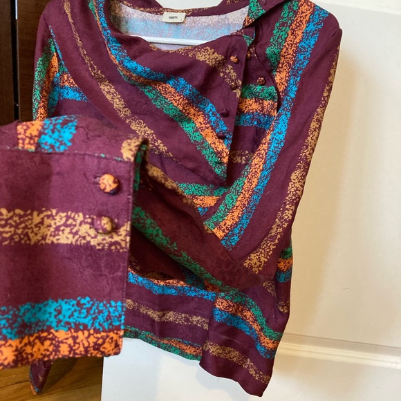 Warm silk striped blouse - Picture 3 of 6